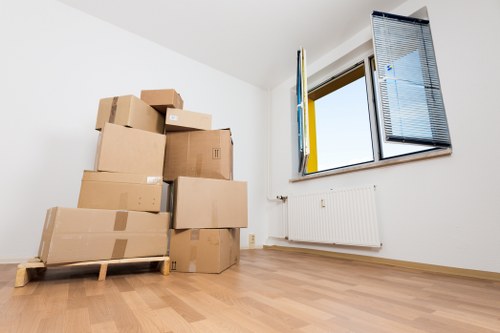 Organized office storage cabinets in Newburypark workplace