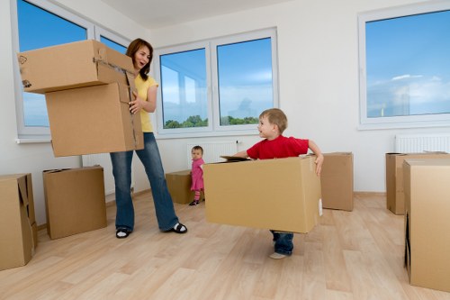 Portable storage unit used for flexible moving and storage in Newburypark