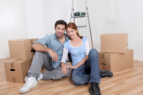 Careful packing for local removals in Newburypark with labeled boxes